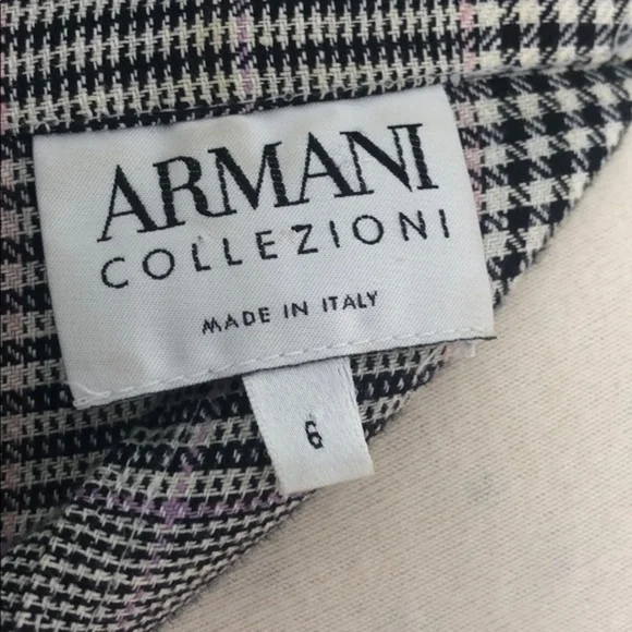 Armani Collezioni Plaid Linen Blazer 6